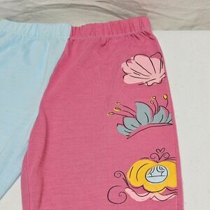 Disney Pajama Pants Girls 5/6 Pink Blue Colorblock Princess Graphics Sleepwear